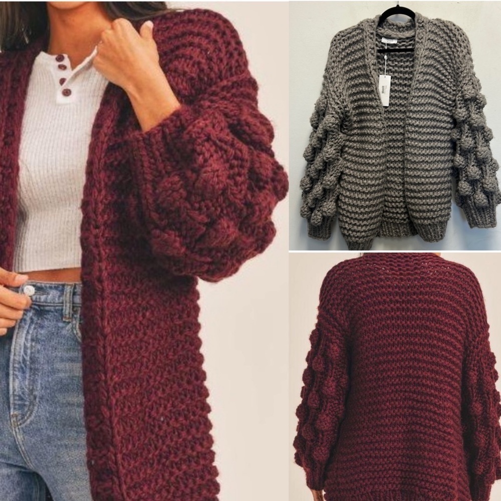 Sage the Label textured cardigan sweater